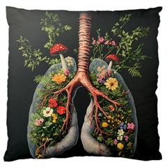 Lungs Health Large Premium Plush Fleece Cushion Case (two Sides)