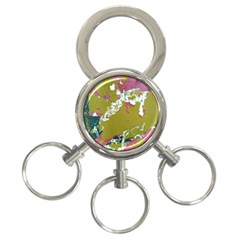 Colorwoven Abstract Print 3-ring Key Chain