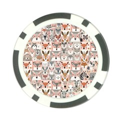 Mix Animal Faces Poker Chip Card Guard (10 Pack)