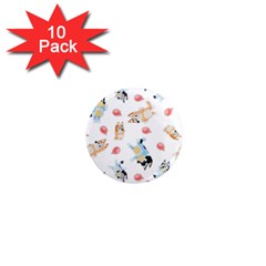 Bluey, Bluey Merch, Bluey Pattern, Bluey Bluey, Bingo, Bluey Design, Bluey Dog 1  Mini Magnet (10 Pack)  by avitendut
