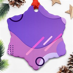Colorful Labstract Wallpaper Theme Snowflake Ornament (two Sides) by Apen