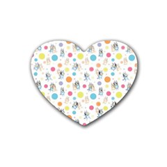 Bluey, Bluey Merch, Bluey Pattern, Bluey Bluey, Bingo, Bluey Design, Bluey Dog Rubber Coaster (heart)