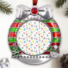 Bluey, Bluey Merch, Bluey Pattern, Bluey Bluey, Bingo, Bluey Design, Bluey Dog Metal X mas Ribbon With Red Crystal Round Ornament