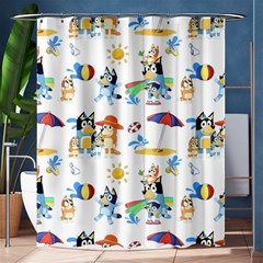 Bluey, Bluey Merch, Bluey Pattern, Bluey Bluey, Bingo, Bluey Design, Bluey Dog Shower Curtain 60  X 72  (medium) 