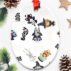 Bluey, Bluey Merch, Bluey Pattern, Bluey Bluey, Bingo, Bluey Design, Bluey Dog Oval Ornament (two Sides)
