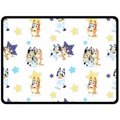 Bluey, Bluey Merch, Bluey Pattern, Bluey Bluey, Bingo, Bluey Design, Bluey Dog 80  X 56  Two Sides Fleece Blanket (large)