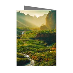 Mountains Trees Forest Mini Greeting Cards (pkg Of 8) by Anend