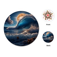 Ocean Sea Waves Playing Cards Single Design (round) by Anend