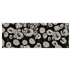 Mid Century Retro Floral 1970s 1960s Pattern 86 Banner And Sign 8  X 3 