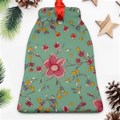 Mid Century Retro Floral 1970s 1960s Pattern 79 Ornament (bell)