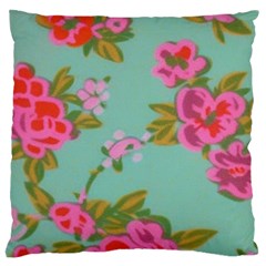 Mid Century Retro Floral 1970s 1960s Pattern 81 Standard Premium Plush Fleece Cushion Case (two Sides)