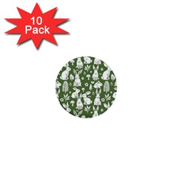 Easter Bunny Pattern 1  Mini Buttons (10 Pack)  by Valentinaart