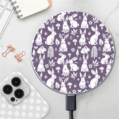 Easter Bunny Pattern Wireless Fast Charger(white) by Valentinaart
