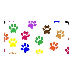 Pawprints Paw Prints Paw Animal Satin Wrap 35  X 70 
