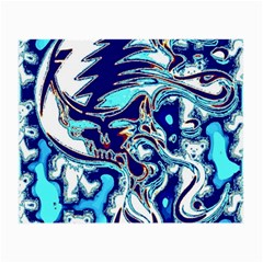 Trippy Dippy Bears Blue Dancing Greatful Dead Skull Steal Your Face Small Glasses Cloth (2 Sides)