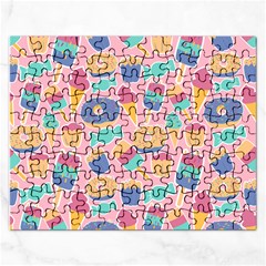 Ice Cream Donut Sweets Candie Rectangular Jigsaw Puzzl by Apenda