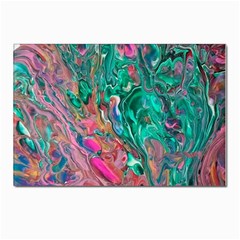 Green Pour Postcard 7  X 5  (pkg Of 10)