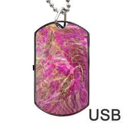 Pink Blend Dog Tag Usb Flash (one Side)