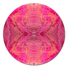 Pink Pour  Magnet 5  (round)